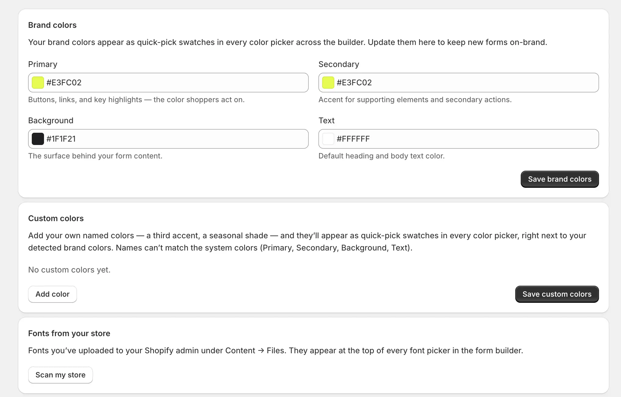 Branding Settings