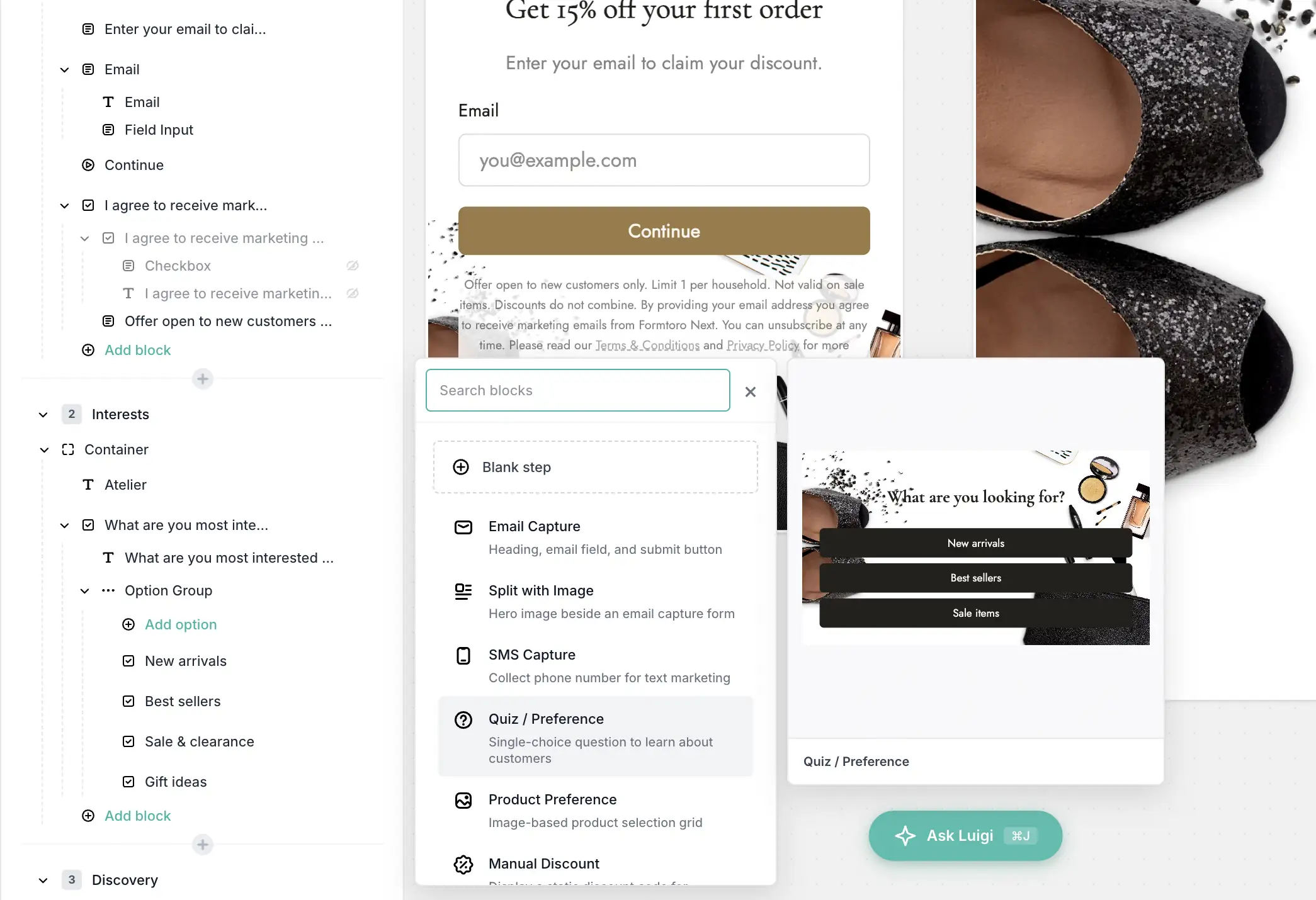 Formtoro Builder Step Templates